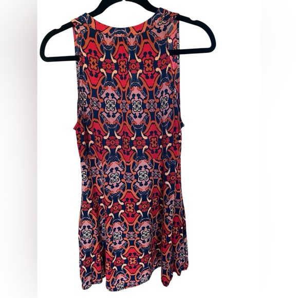 Free People Get Together Printed Sleeveless Tunic Top Boho Size 4 - Picture 2 of 5